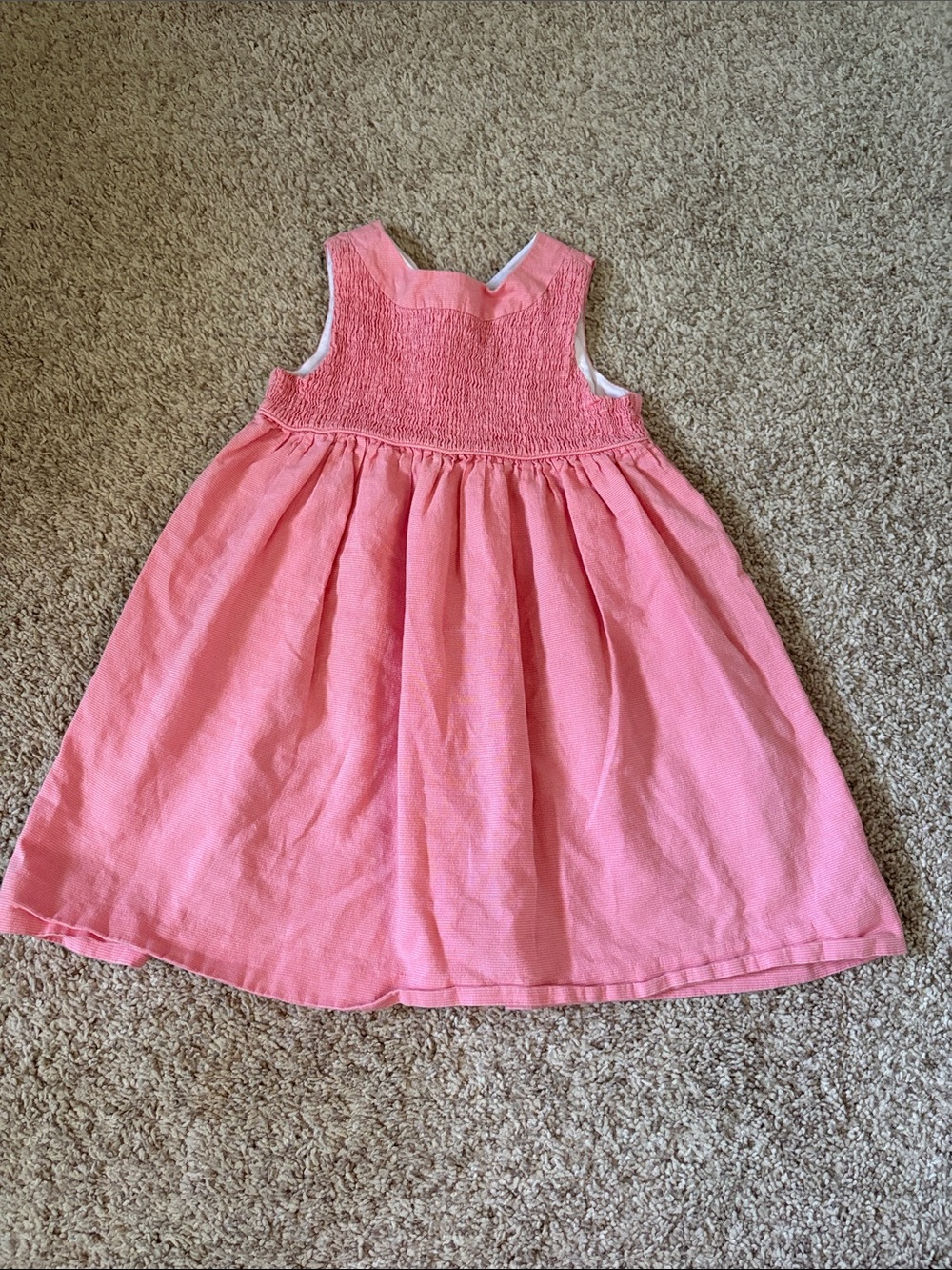 Edgehill Collection Coral Pink Smocked Sundress